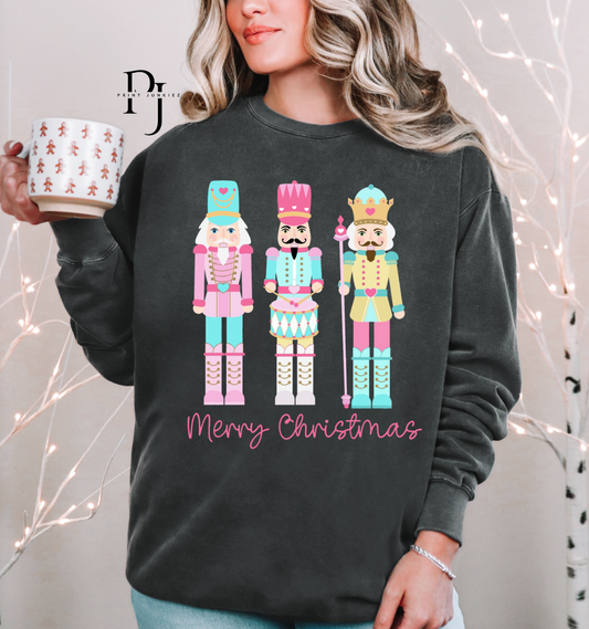 Merry Christmas Pastel Nutcrackers - DTF