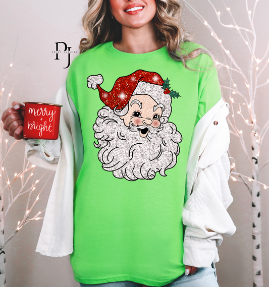 Faux Glitter Santa - DTF