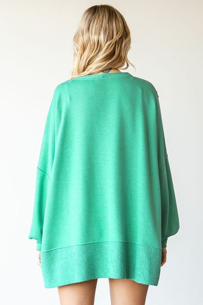 Mint Exposed Seam Top