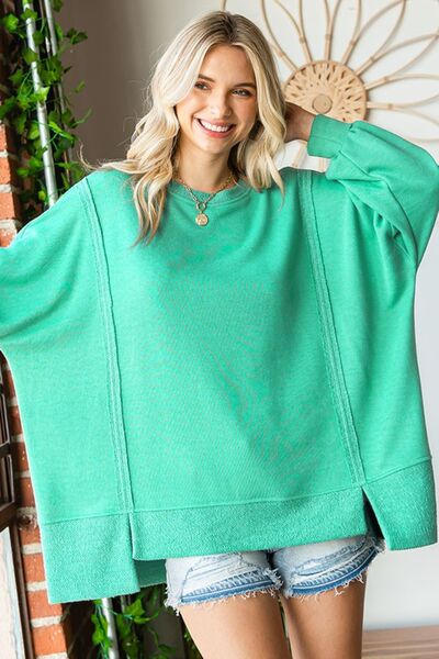 Mint Exposed Seam Top